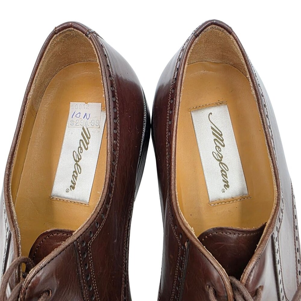 NEW Mezlan Spain Mens 10B Brown Soft Deerskin Leather Dress Shoes Oxfords Nicola - Picture 6 of 16